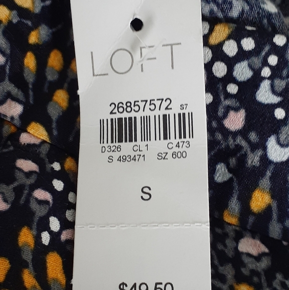 LOFT Black and Gold Patterned Skort. Size S New With Tags - Picture 6 of 7